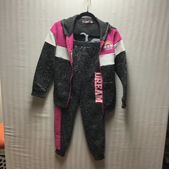 Love From The Heart- Pink, White and Black Dream sweat suit. - Picture 1 of 5